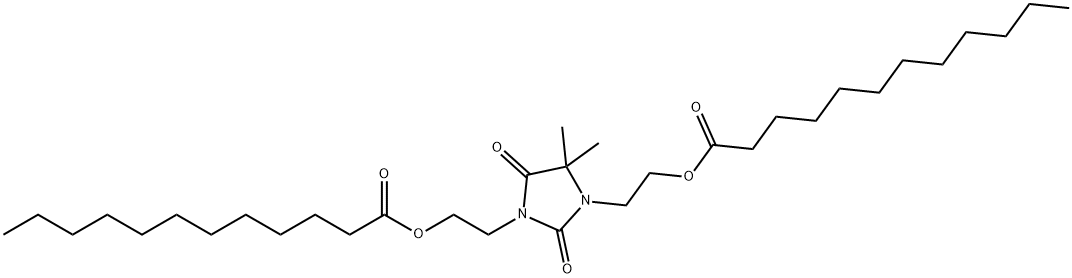 (4,4-dimethyl-2,5-dioxoimidazolidine-1,3-diyl)diethylene dilaurate 구조식 이미지