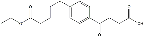 4-[4-(4-ethoxycarbonylbutyl)phenyl]-4-oxo-butanoic acid 구조식 이미지