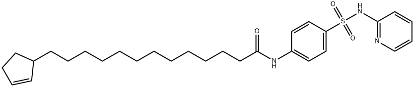 13-(1-cyclopent-2-enyl)-N-[4-(pyridin-2-ylsulfamoyl)phenyl]tridecanami de 구조식 이미지