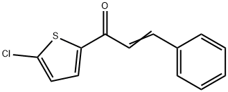 (E)-1-(5-chlorothiophen-2-yl)-3-phenyl-prop-2-en-1-one 구조식 이미지