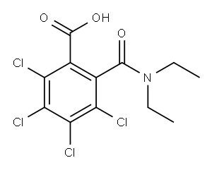 2,3,4,5-tetrachloro-6-(diethylcarbamoyl)benzoic acid Structure