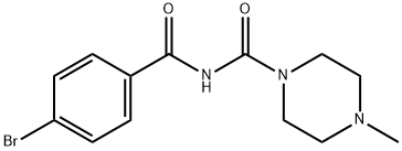N-(4-Bromobenzoyl)-4-methylpiperazine-1-carboxamide 구조식 이미지