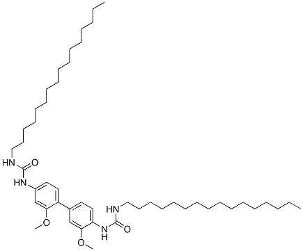 1-hexadecyl-3-[4-[4-(hexadecylcarbamoylamino)-2-methoxy-phenyl]-2-meth oxy-phenyl]urea 구조식 이미지