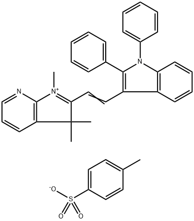 2-[2-(1,2-diphenyl-1H-indol-3-yl)vinyl]-1,3,3-trimethyl-3H-pyrrolo[2,3-b]pyridinium toluene-p-sulphonate  Structure