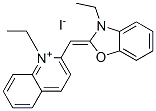 1-ethyl-2-[(3-ethyl-3H-benzoxazol-2-ylidene)methyl]quinolinium iodide Structure