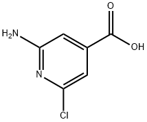 2-amino-6-chloropyridine-4-carboxylic acid 구조식 이미지