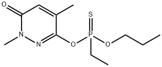 Phosphonothioic acid, ethyl-, O-(1,6-dihydro-1,4-dimethyl-6-oxo-3-pyridazinyl) O-propyl ester Structure