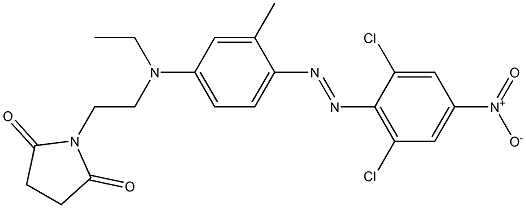 1-[2-[[4-[(2,6-Dichloro-4-nitrophenyl)azo]-3-methylphenyl]ethylamino]ethyl]-2,5-pyrrolidinedione Structure