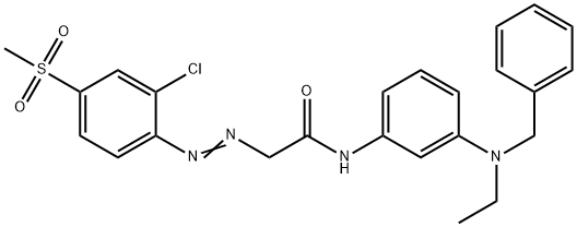 2-[[2-chloro-4-(methylsulphonyl)phenyl]azo]-N-[3-[ethyl(phenylmethyl)amino]phenyl]acetamide 구조식 이미지