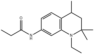 N-[(1-Ethyl-1,2,3,4-tetrahydro-2,2,4-trimethylquinolin)-7-yl]propanamide 구조식 이미지