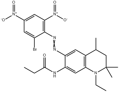 N-[6-[(2-bromo-4,6-dinitrophenyl)azo]-1-ethyl-1,2,3,4-tetrahydro-2,2,4-trimethylquinolin-7-yl]propionamide Structure
