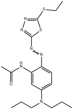 N-[5-(dipropylamino)-2-[[5-(ethylthio)-1,3,4-thiadiazol-2-yl]azo]phenyl]acetamide 구조식 이미지