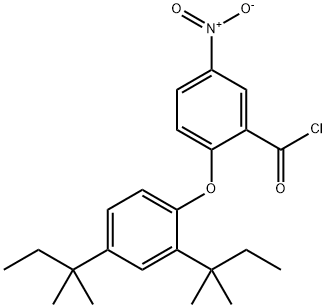 2-[2,4-bis(1,1-dimethylpropyl)phenoxy]-5-nitro-benzoyl chlorid Structure