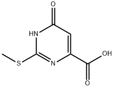 6-하이드록시-2-(메틸설파닐)-4-피리미딘카르복실산 구조식 이미지