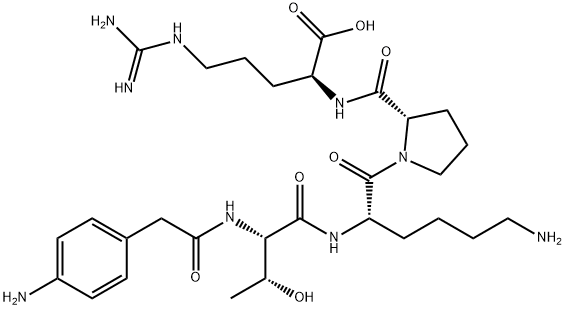 P-AMINOPHENYLACETYL-THR-LYS-PRO-ARG Structure