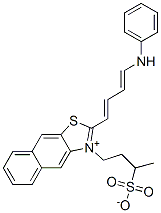 2-[4-(phenylamino)-1,3-butadienyl]-3-(3-sulphonatobutyl)naphtho[2,3-d]thiazolium 구조식 이미지