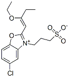 5-chloro-2-(2-ethoxybut-1-enyl)-3-(3-sulphonatopropyl)benzoxazolium  구조식 이미지