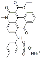 ammonium 1-ethyl 2,7-dihydro-3-methyl-6-[(4-methyl-2-sulphonatophenyl)amino]-2,7-dioxo-3H-dibenz[f,ij]isoquinoline-1-carboxylate 구조식 이미지