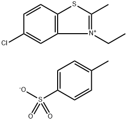 5-클로로-3-에틸-2-메틸벤조티아졸륨P-톨루엔설폰산염 구조식 이미지