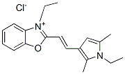 3-ethyl-2-[2-(1-ethyl-2,5-dimethyl-1H-pyrrol-3-yl)vinyl]benzoxazolium chloride Structure