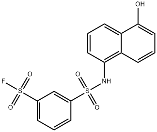 3-[[(5-Hydroxy-1-naphthalenyl)amino]sulfonyl]benzenesulfonic acid fluoride 구조식 이미지