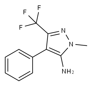 1-METHYL-4-PHENYL-3-(TRIFLUOROMETHYL)-1H-PYRAZOL-5-AMINE 구조식 이미지