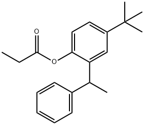 [2-(1-phenylethyl)-4-tert-butyl-phenyl] propanoate 구조식 이미지