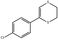 2-(4-chlorophenyl)-5,6-dihydro-1,4-dithiine 구조식 이미지