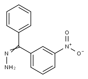 (E)-(3-(Hydroxy(oxido)amino)phenyl)(phenyl)methanone hydrazone 구조식 이미지