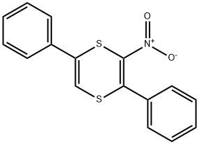 3-nitro-2,5-diphenyl-1,4-dithiine 구조식 이미지