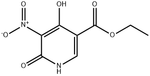 4,6-Dihydroxy-5-nitropyridine-3-carboxylic acid ethyl ester 구조식 이미지