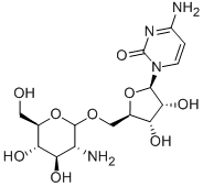 5′-O-(2-아미노-2-데옥시-D-글루코피라노실)-시티딘 구조식 이미지
