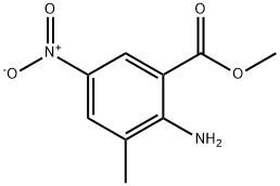 Benzoic acid, 2-amino-3-methyl-5-nitro-, methyl ester (9CI) Structure