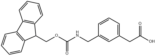 FMOC-3-AMINOMETHYL-PHENYLACETIC ACID Structure