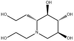 3,4,5-Piperidinetriol, 1,2-bis(2-hydroxyethyl)-, (2R,3R,4R,5S)- (9CI) Structure