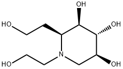 3,4,5-Piperidinetriol, 1,2-bis(2-hydroxyethyl)-, (2S,3R,4R,5S)- (9CI) Structure