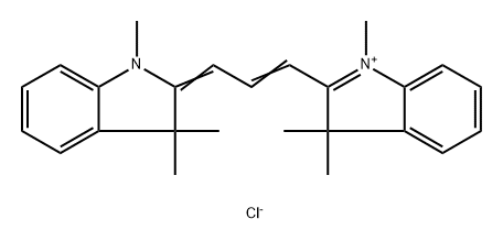 2-[3-(1,3-dihydro-1,3,3-trimethyl-2H-indol-2-ylidene)prop-1-enyl]-1,3,3-trimethyl-3H-indolium chloride 구조식 이미지