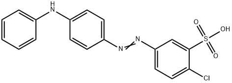 2-Chloro-5-[[4-(phenylamino)phenyl]azo]benzenesulfonic acid 구조식 이미지