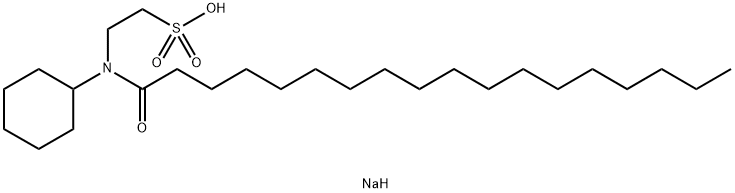 sodium 2-(cyclohexylstearoylamino)ethanesulphonate 구조식 이미지