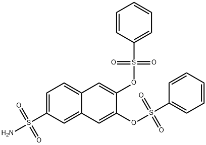6,7-bis[(phenylsulphonyl)oxy]naphthalene-2-sulphonamide Structure