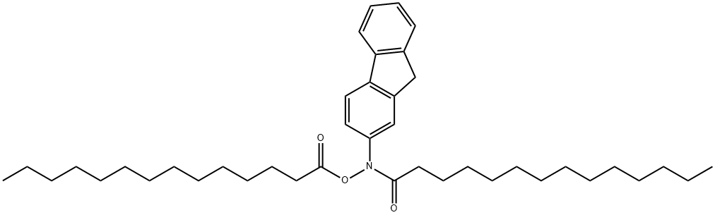 N-(9H-Fluoren-2-yl)-N-[(tetradecanoyl)oxy]tetradecanamide 구조식 이미지