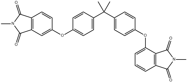 4-[4-[1-[4-[[(2,3-Dihydro-2-methyl-1,3-dioxo-1H-isoindol)-5-yl]oxy]phenyl]-1-methylethyl]phenoxy]-2-methyl-1H-isoindole-1,3(2H)-dione 구조식 이미지