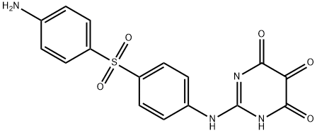2,3-Dihydro-2-[(4-sulfanilylphenyl)imino]pyrimidine-4,5,6(1H)-trione 구조식 이미지
