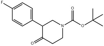 1-BOC-3-(4'-FLUOROPHENYL)-PIPERIDIN-4-ONE 구조식 이미지