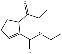 1-Cyclopentene-1-carboxylicacid,5-(1-oxopropyl)-,ethylester(9CI) 구조식 이미지