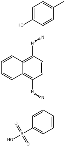 3-[[4-[(2-hydroxy-5-methylphenyl)azo]-1-naphthyl]azo]benzenesulphonic acid 구조식 이미지