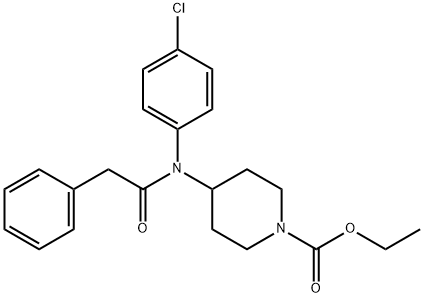 ethyl 4-[(4-chlorophenyl)(phenylacetyl)amino]piperidine-1-carboxylate Structure