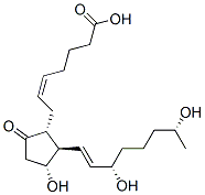 (Z)-7-[(1R,2R,3R)-2-[(E,3S,7R)-3,7-dihydroxyoct-1-enyl]-3-hydroxy-5-oxocyclopentyl]hept-5-enoic acid 구조식 이미지