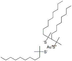 gold tris(tert-dodecanethiolate) Structure