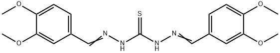 1,3-bis[(3,4-dimethoxyphenyl)methylideneamino]thiourea 구조식 이미지